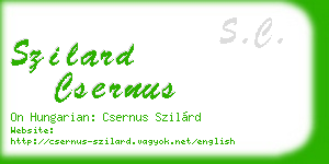 szilard csernus business card